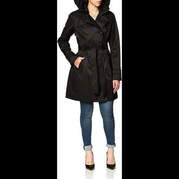 GUESS Women's Double Breasted Trenchcoat - Picture 1 of 5